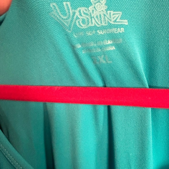 UV Skins Swim Coverup Long Dress Teal UPF 50+ Women’s size 2x - Picture 3 of 7